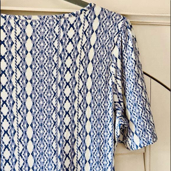 Seráphine Small Geometric Vertical Diamond Print Empire Waist Maternity Dress - Picture 8 of 14